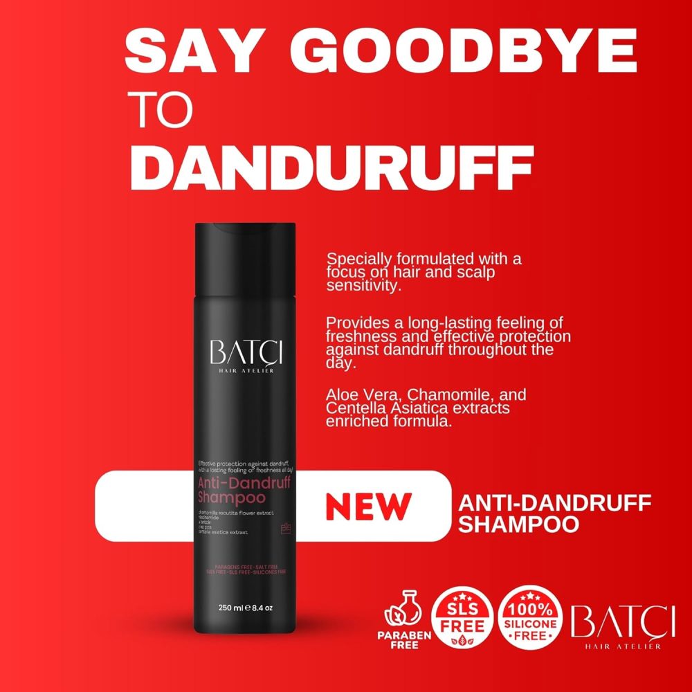 BATCI ANTI-DANDRUFF SHAMPOO, SOOTHES ITCHY SCALP & REDUCES FLAKES - Image 5