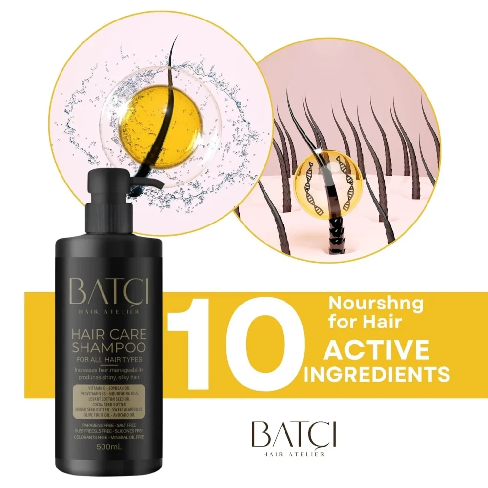 BATCI GOLD LABEL HAIR CARE PROVITAMIN SHAMPOO PARABEN AND SULFATE-FREE (500ML) - Image 2