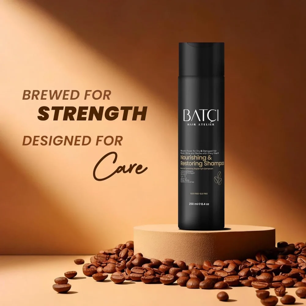 BATCI NOURISHING & RESTORING SHAMPOO WITH COFFEE EXTRACT (250ML) - Image 3